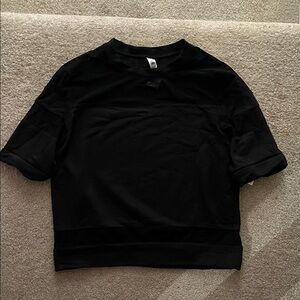 Black Short Sleeve Alo Mesh Top